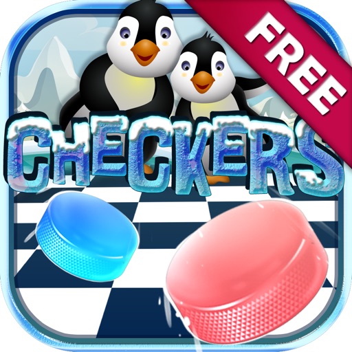 Checker Board Puzzle for Penguins Game with Friend Icon