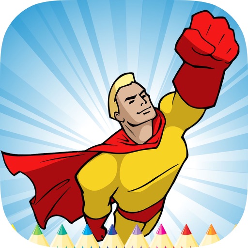 Superhero Coloring Book HD: Paint Heroes for Kids iOS App