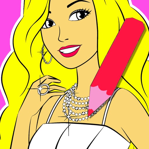 Coloring Page Game Princess Pearl Version icon