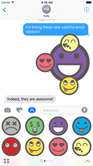 Colorful Emoji / Emoticon Stickers for iMessage(圖2)-速報App