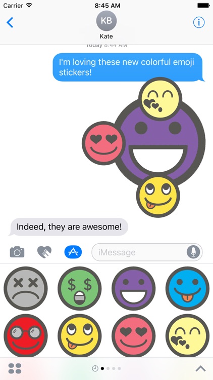 Colorful Emoji / Emoticon Stickers for iMessage