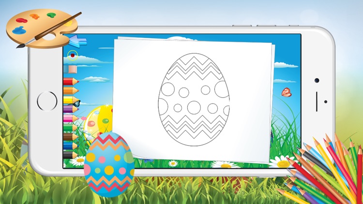 Easter Egg Coloring Pages For Kids Paint Training