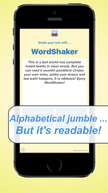 WordShaker | CNPApps | Alphabetical jumble