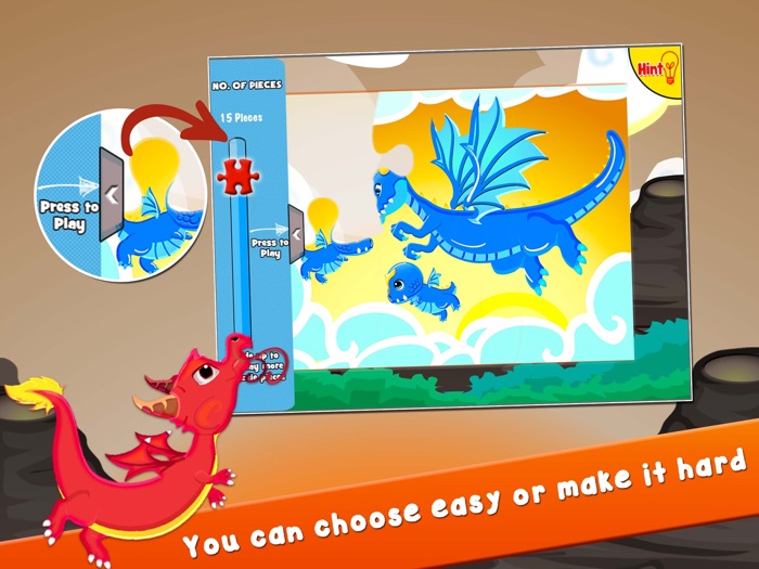 Dragons and Puzzles Puzzles for Kids Free