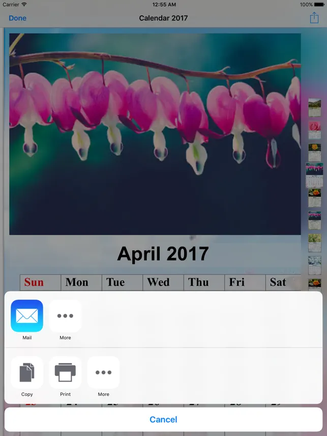 Billede 5 Calendar Maker 2017 - Create Photo Calendar as PDF iphone