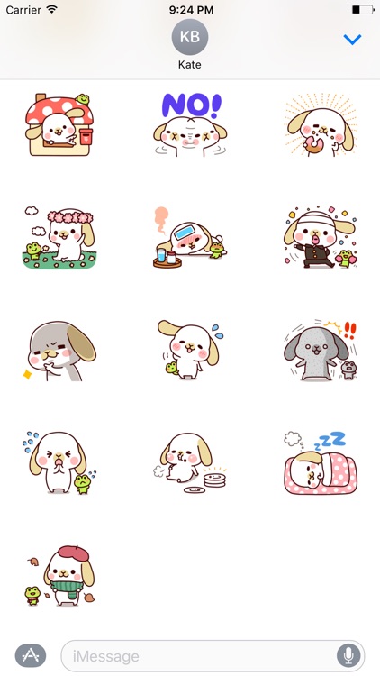 Cute Rabbit And Frog Sticker