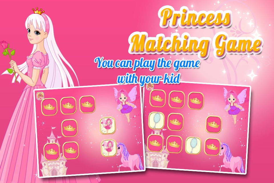 Princess Matching and Learning Game for Kids screenshot 4