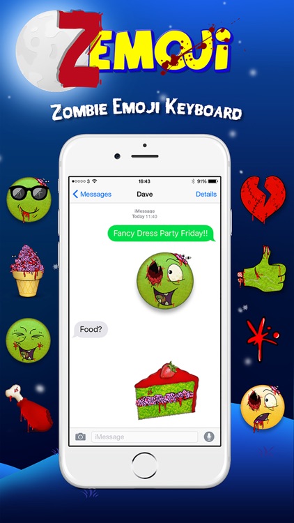 Zemoji Zombie Emoji - Halloween iMessage Stickers screenshot-3