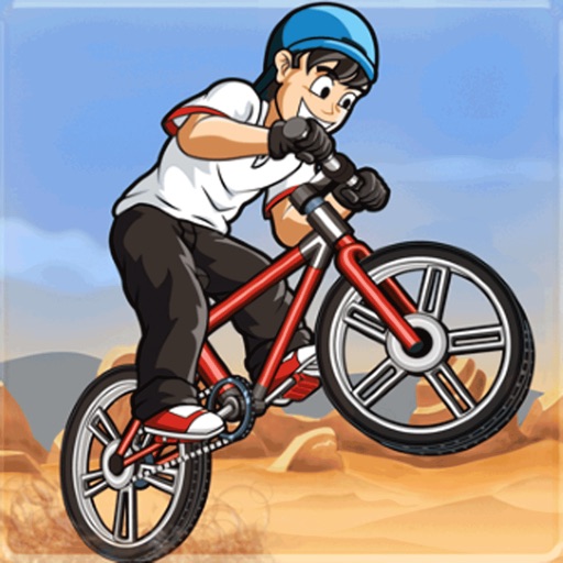 BMX KID - Lucky boy riding a bicycle adventure aro Icon