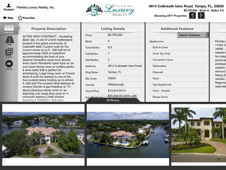 Florida Luxury Realty Home Search for iPad screenshot-3