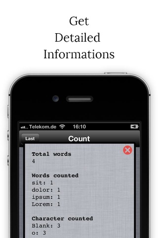 Word Count - Count all words, letters and chars from a text screenshot 3