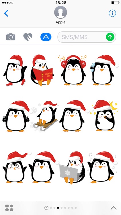 Christmas Penguins 2017 - fun stickers