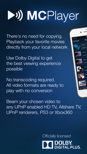 MCPlayer Pro wireless UPnP video player for iPhone, stream m(圖1)-速報App