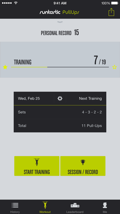 runtastic PullUps PRO Screenshot 1