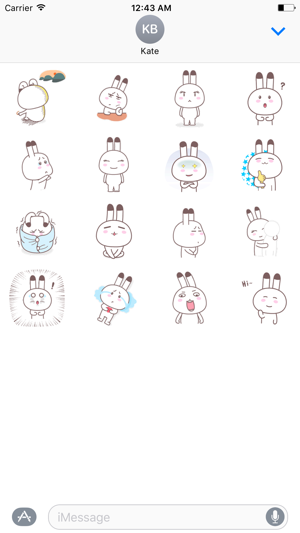 Cute Rabbit 2 - Animated Stickers And Em