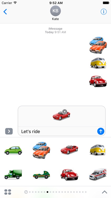 Vehicle Stickers Pack For iMessage