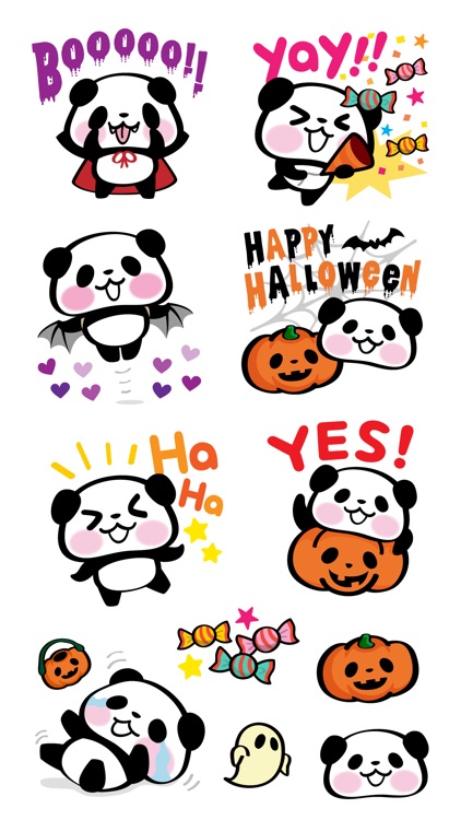 Pandaaa!!! Halloween Stickers screenshot-3