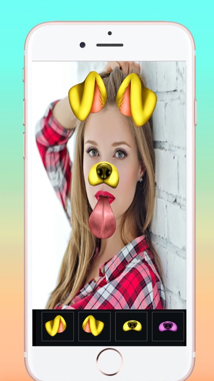 Faceu stickers - funny filters Dog face and Emoji