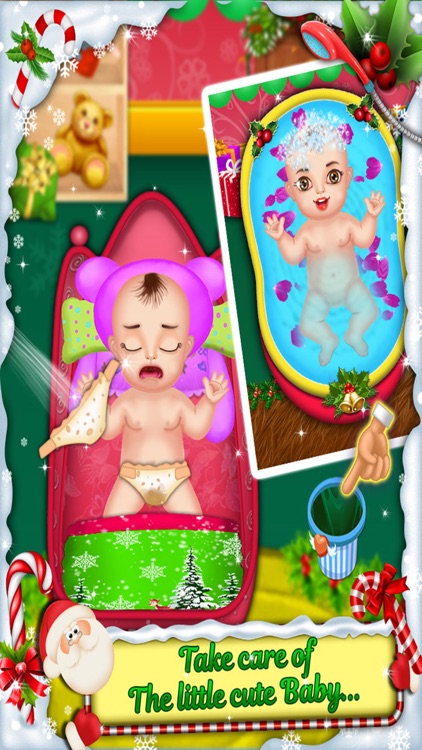 Christmas Mommy & NewBorn Baby - Girls Games Free screenshot-3