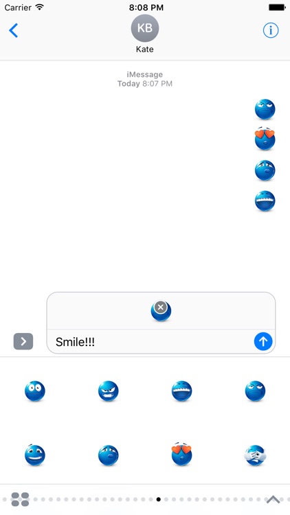 Blue Emoji Sticker Pack for iMessage