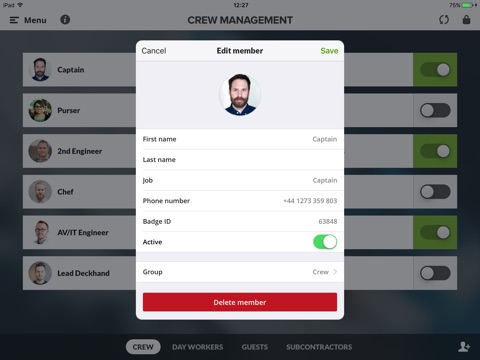 CrewBoard screenshot 2