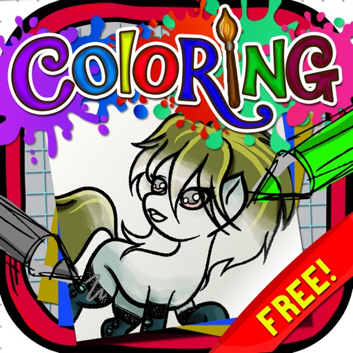 Coloring Book Brush Painting “for My Monster Pony” Icon