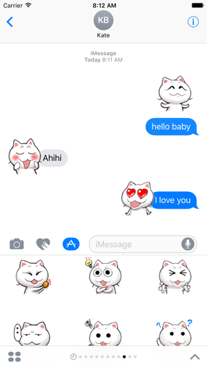 White cat Gif - Fx Sticker(圖4)-速報App