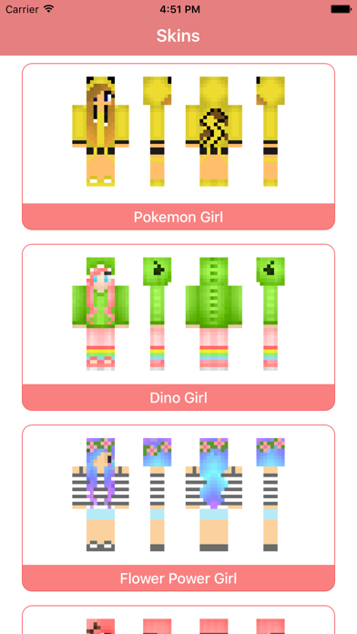 How to cancel & delete Girl Skins for MCPE - Skin Parlor for Minecraft PE from iphone & ipad 4