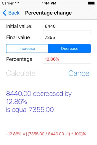 Percentage Solver screenshot 3