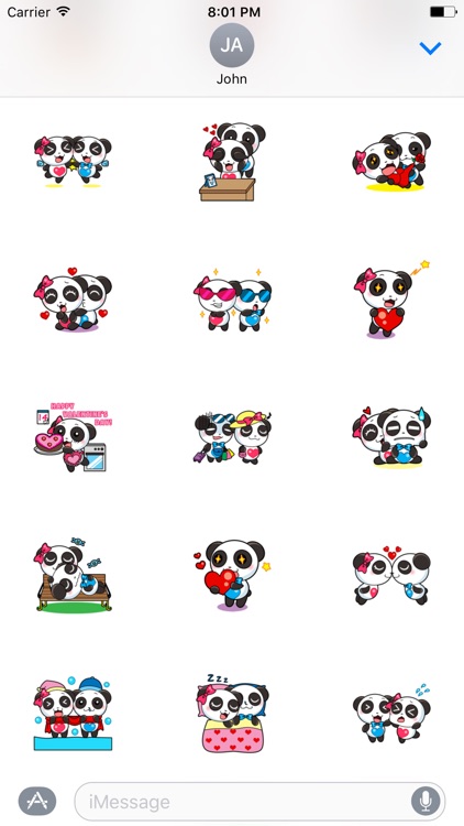 Couple Panda Sticker