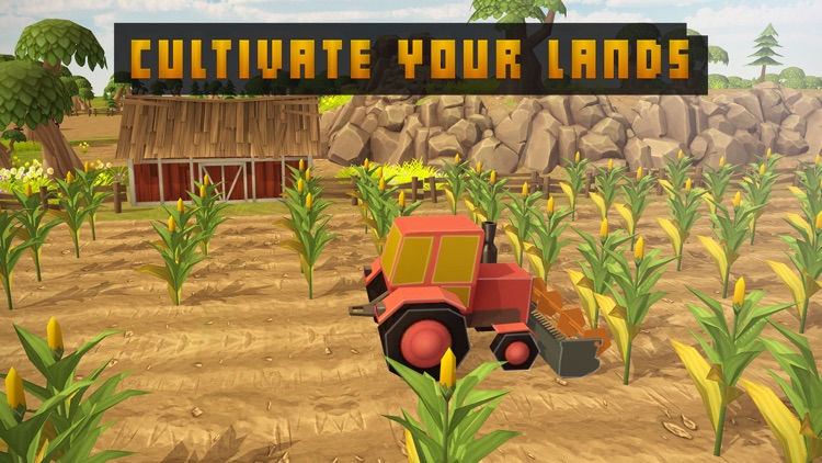 Blocky Farming Simulator USA  Tractor Plow Harvest