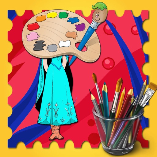 Paint Games Princess Anna Version iOS App