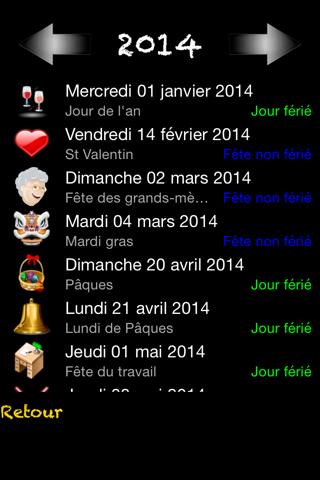 Jours fériés et fêtes - náhled