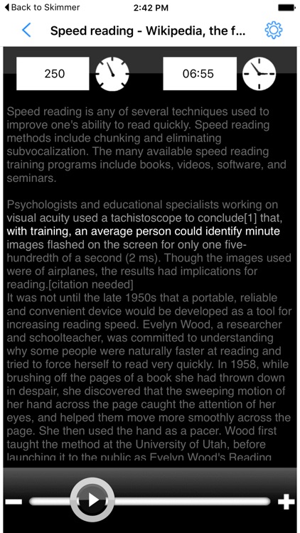 Skimmer - Speed Reading