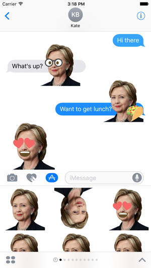 Hillary Clinton Emoji Sticker Pack(圖1)-速報App