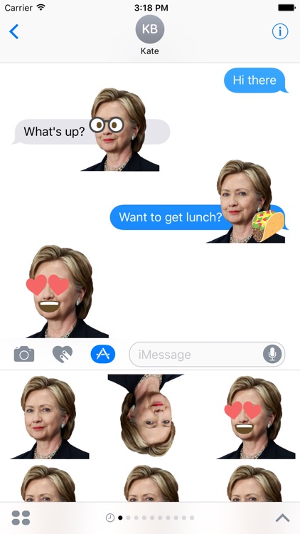 Hillary Clinton Emoji Sticker Pack