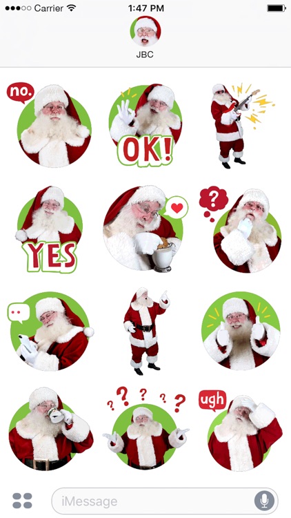 Just BeClaus - Animated Christmas Santa Stickers