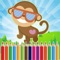 Monkey Coloring for Kids Second edition the best digital coloring book for kids