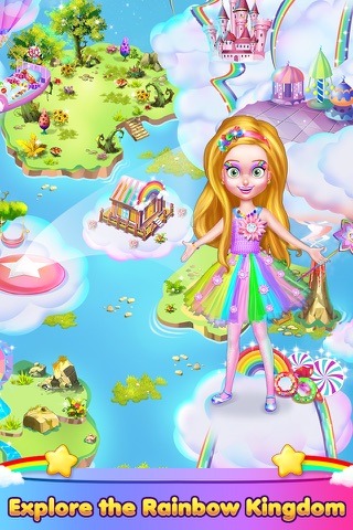 Rainbow Princess Makeover - Magic Kingdom Salon screenshot 4
