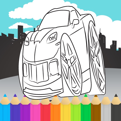 Sports Cars Racing Speed Coloring Book iOS App