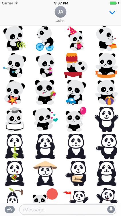Cute Panda Sticker for iMessage #1