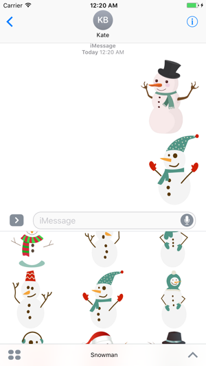 Snowman Merry Christmas stickers for iMessage(圖2)-速報App