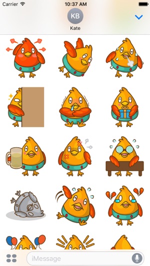 Cubie, the chubby chicken for iMessage Sticker(圖3)-速報App