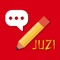 JUZI allows you to create your own set of phrases and expressions with their translation in a second language