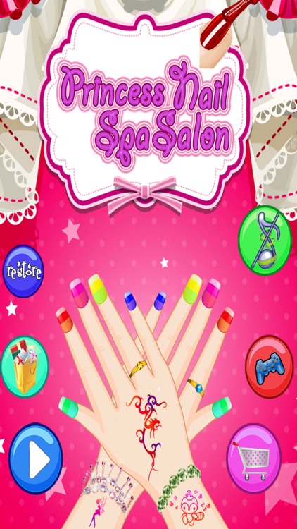 Princess Nail Spa Salon Beauty Fashion Girls Games screenshot-3