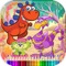 Dinosaur Coloring Page For Kids Game