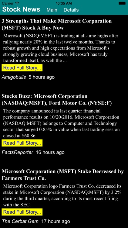 Stock News, Real-time Quotes, charts and data screenshot-3