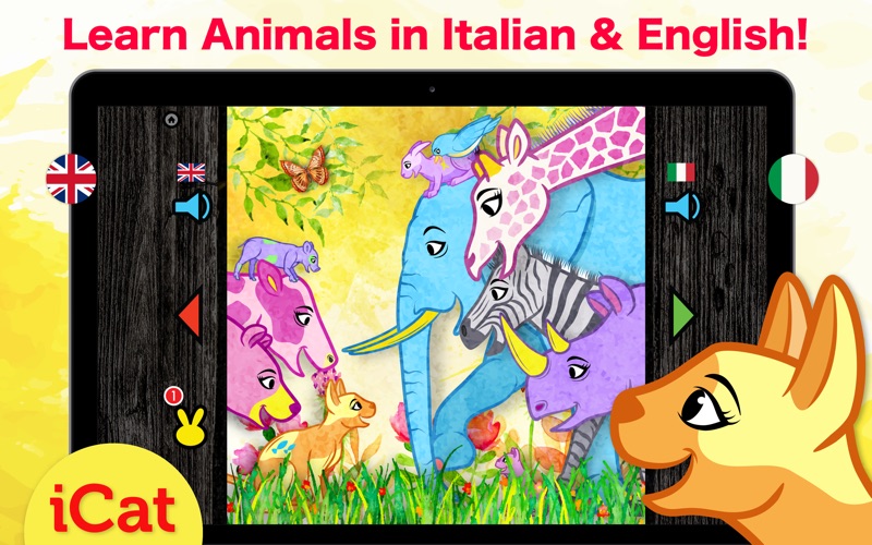 Learn Italian &amp; English - Toddler &amp; Kids Animals thumbnail 1