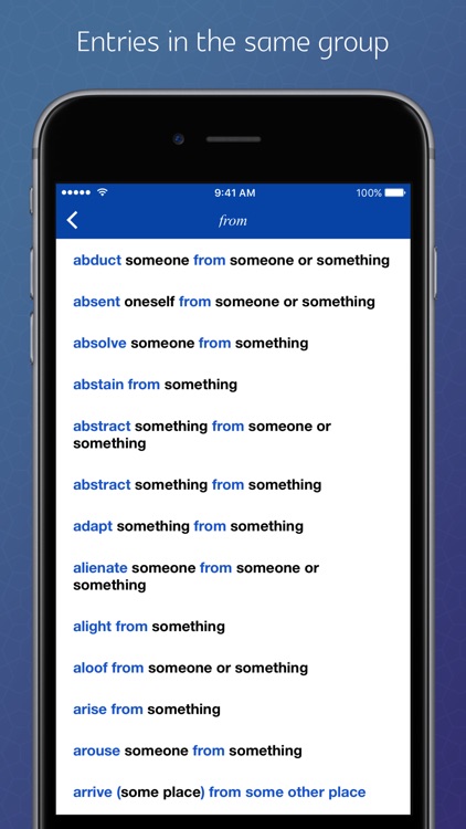 English Verb Preposition Combinations screenshot-3