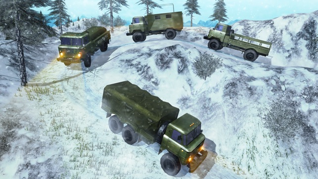 Off Road Army Truck Parking Sim - Snow Driving 3D(圖4)-速報App